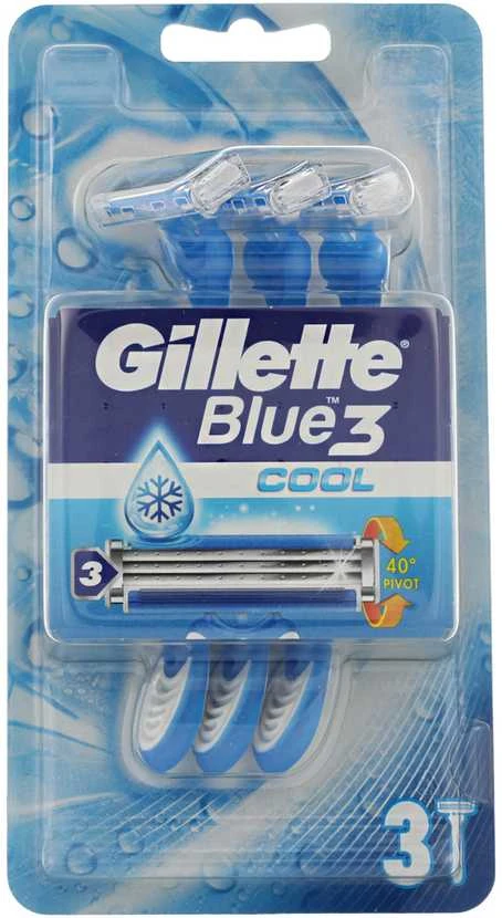 Gillete Vienkartiniai skustuvai Gillette Mėlynas 3 Cool, 3 vnt.