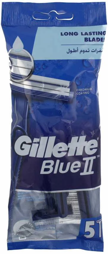 "Gillette Mėlyna II" chromo danga 5 vienetai