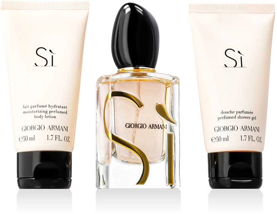 Rinkinys moterims Giorgio Armani Si (EDP, 50 ml + kūno loslonas, 50 ml, dušo želė, 50 ml)