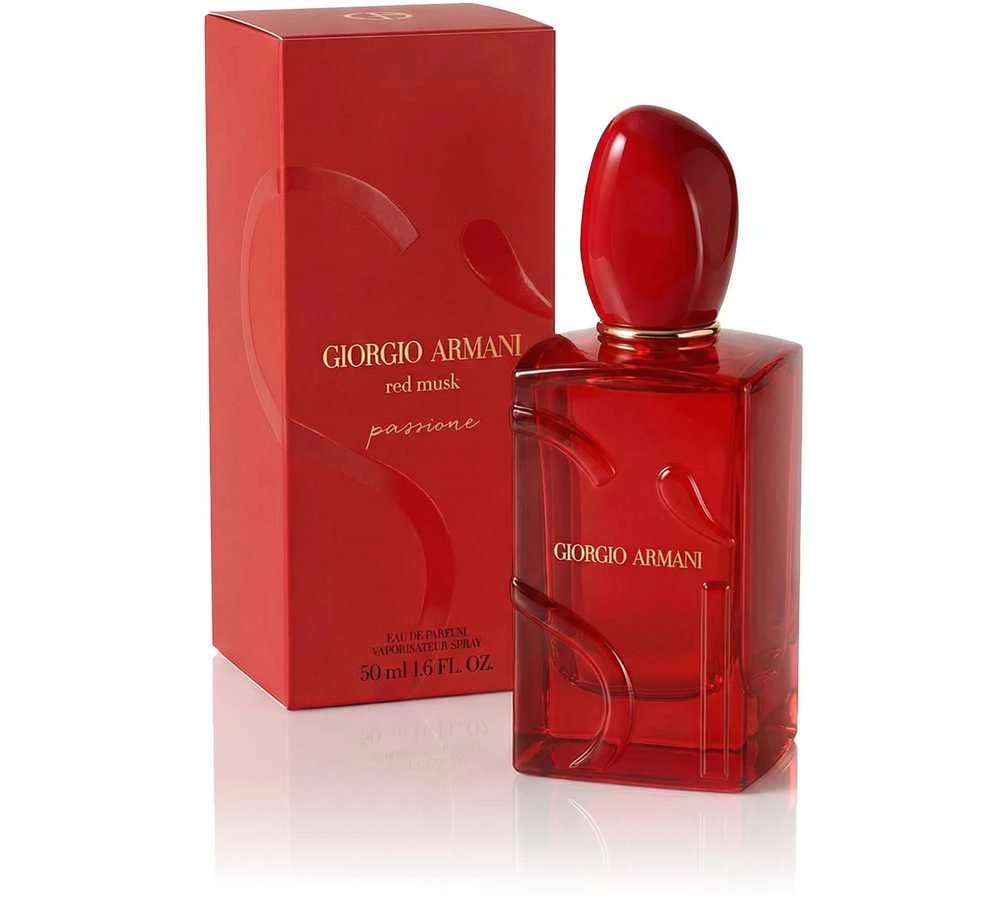 Giorgio Armani Sì Passione Raudona Musk EDP parfumuotas vanduo moterims, 50 ml