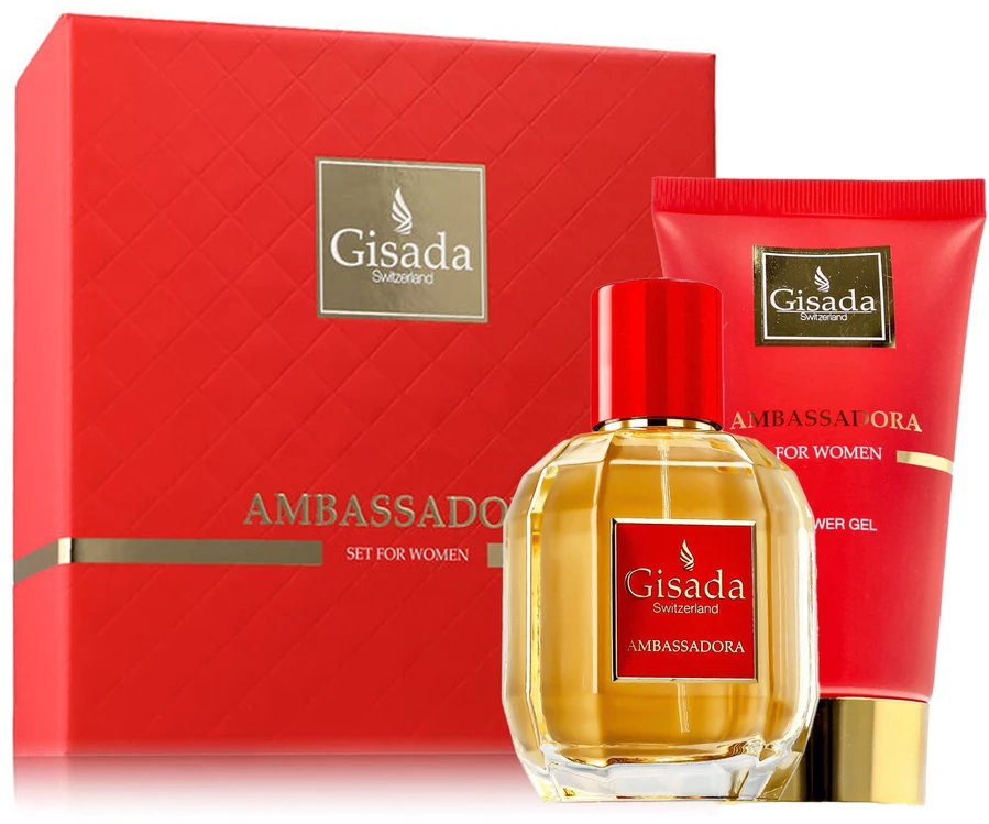 Kvepalų rinkinys moterims Gisada Ambassadora For Woman (EDP, 50 ml + dušo želė, 100 ml)