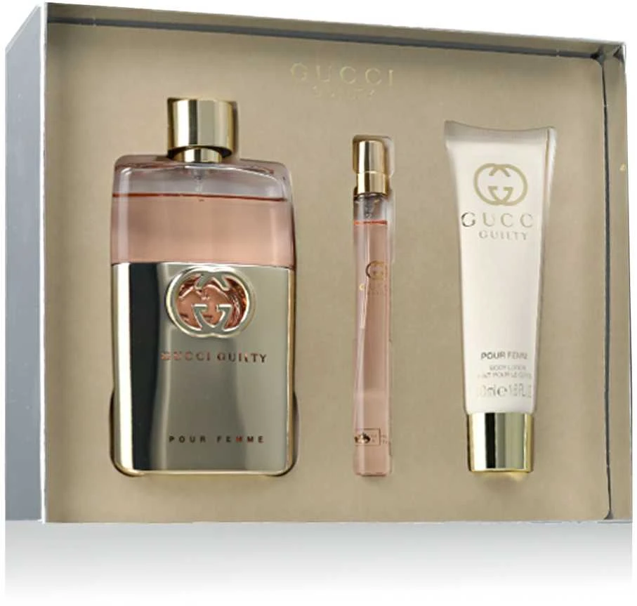 Rinkinys Gucci Guilty EDP, 90 ml Mini, 10 ml Body, 50 ml@