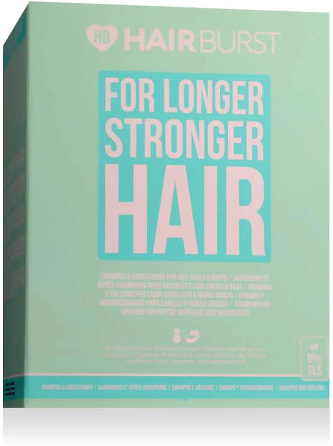 HAIRBURST šampūnas ir kondicionierius riebiai galvos odai ir šaknims