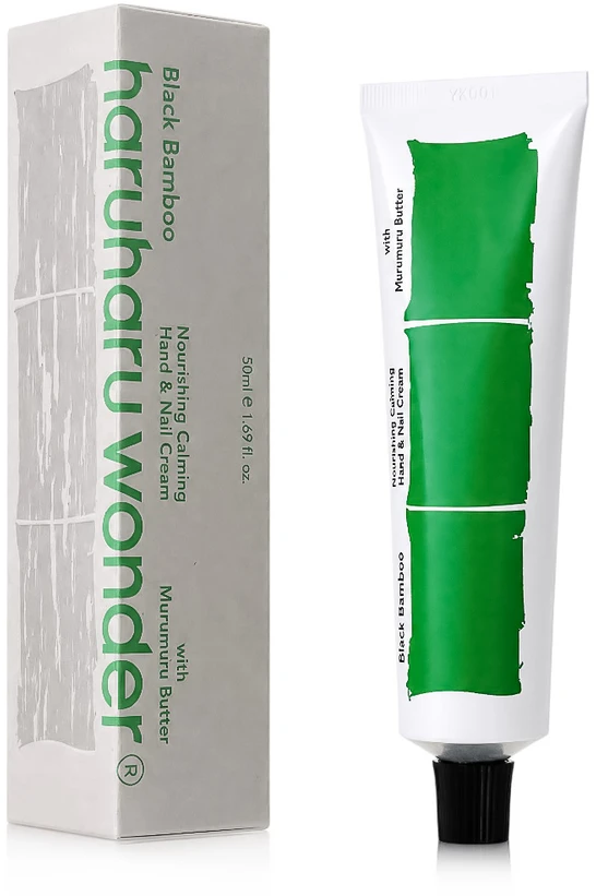 Haruharu Wonder maitinamasis ir raminamasis rankų bei nagų kremas su juoduoju bambuku, 50 ml
