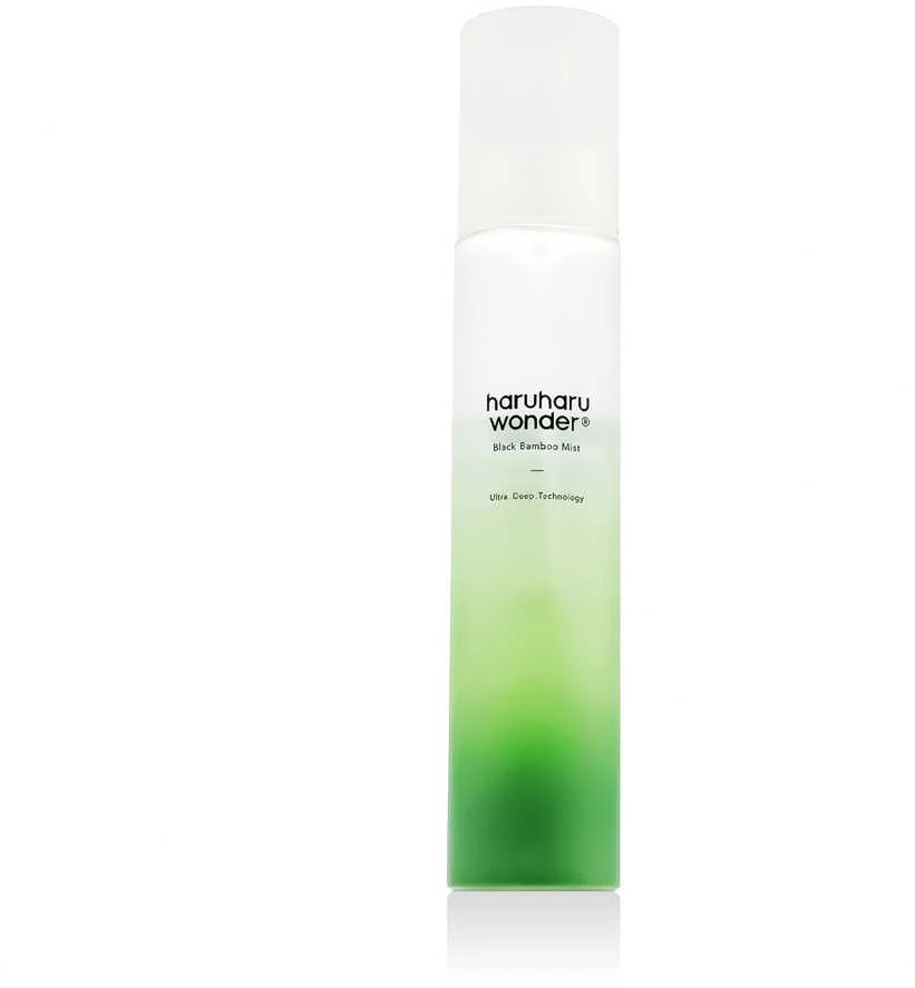 Haruharu Wonder Juodas Bamboo Mist drėkinamasis purškiklis pavargusiai odai, 150 ml