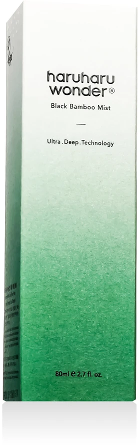 Haruharu Wonder Hydrating Juodas Bamboo Mist drėkinamasis purškiklis pavargusiai odai, 80 ml