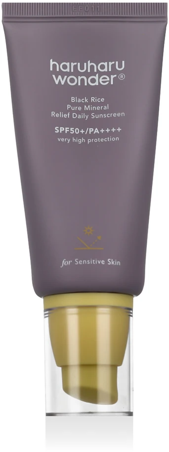 Haruharu Wonder Black Rice Pure Mineral Sunscreen SPF 50+, veido kremas nuo saulės, 50 ml