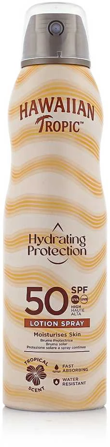 "Hawaiian Tropic" šilko drėkinimas "Air Soft" apsauginė migla nuo saulės Spf50+ 220ml