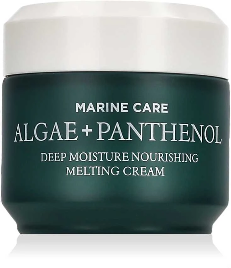 Heimish Marine Care Algae + Panthenol Deep Moisture maitininantis Melting Kreminis giliai drėkinantis kremas pavargusiai veido odai, 55 ml