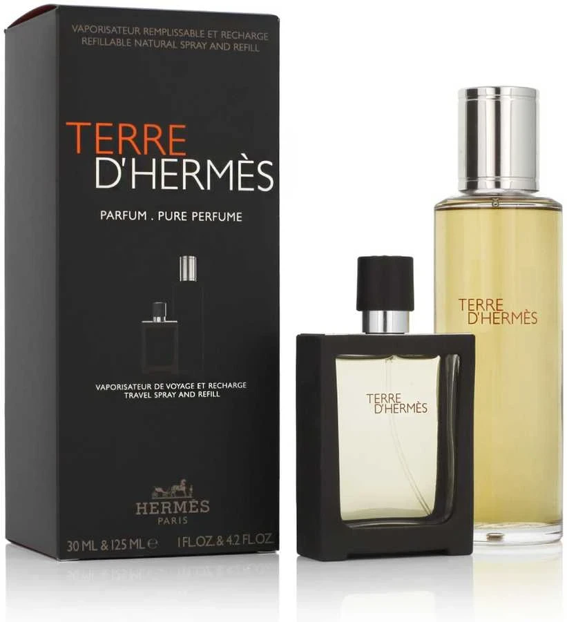 Kvepalų rinkinys vyrams HERMÈS Terre d’Hermès (Parfum, 30 ml + kvepalų papildymas, 125 ml)