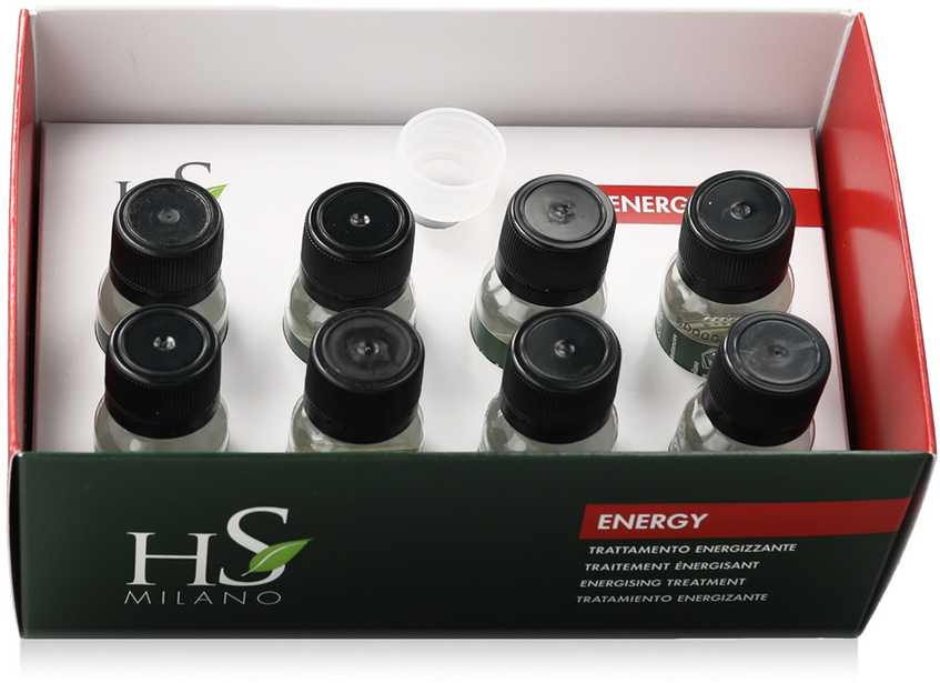 Hs Milano EMMEDI HS ENERGY slenkančių plaukų priežiūros priemonė (8 x 8 ml)