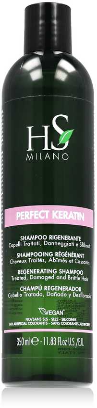 HS MILANO PERFECT KERATIN REGENERATING plaukų šampūnas, 350 ml