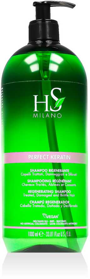 HS MILANO PERFECT KERATIN REGENERATING plaukų šampūnas, 1000 ml