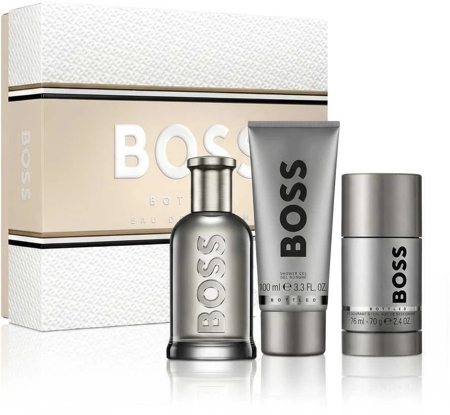 Hugo Boss BOSS Bottled rinkinys vyrams (EDP, 100 ml + dušo želė, 100 ml + dezodorantas, 75 ml)