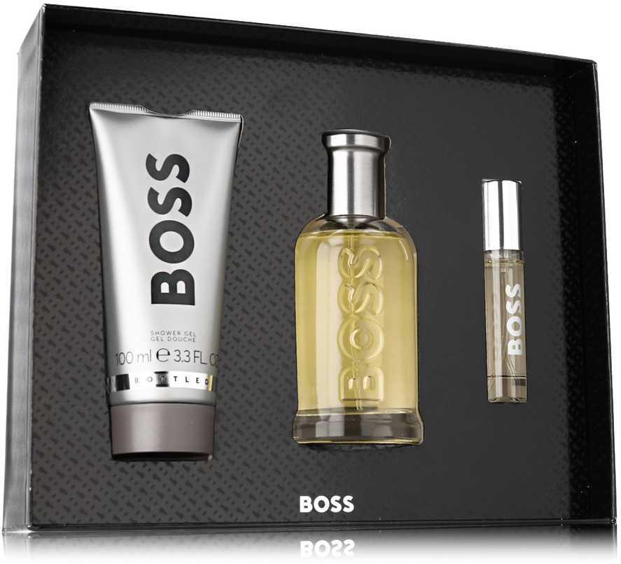 Hugo Boss BOSS Bottled rinkinys vyrams (EDT, 100 ml + EDT, 10 ml + dušo želė, 100 ml)