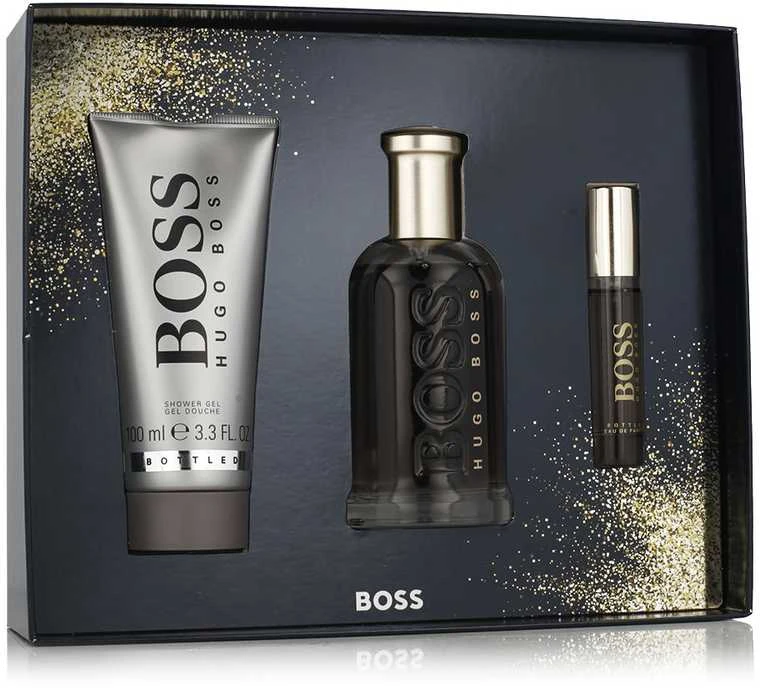 Hugo Boss BOSS Bottled rinkinys vyrams (EDP, 100 ml + EDP miniatiiūra, 10 ml + dušo želė, 100 ml)