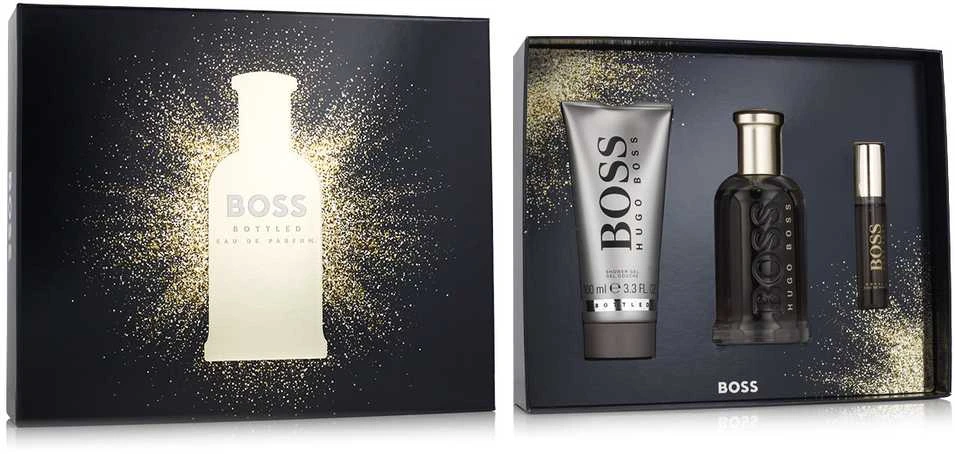 Hugo Boss BOSS Bottled rinkinys vyrams (EDP, 100 ml + EDP miniatiiūra, 10 ml + dušo želė, 100 ml)