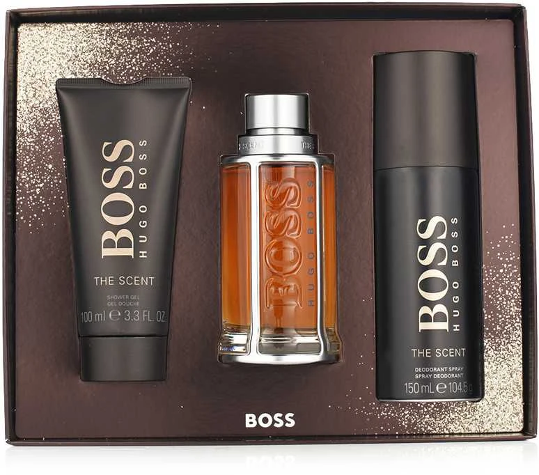 Hugo Boss BOSS The Scent rinkinys vyrams (EDT, 100 ml + dušo želė, 100 ml + dezodorantas, 150 ml)