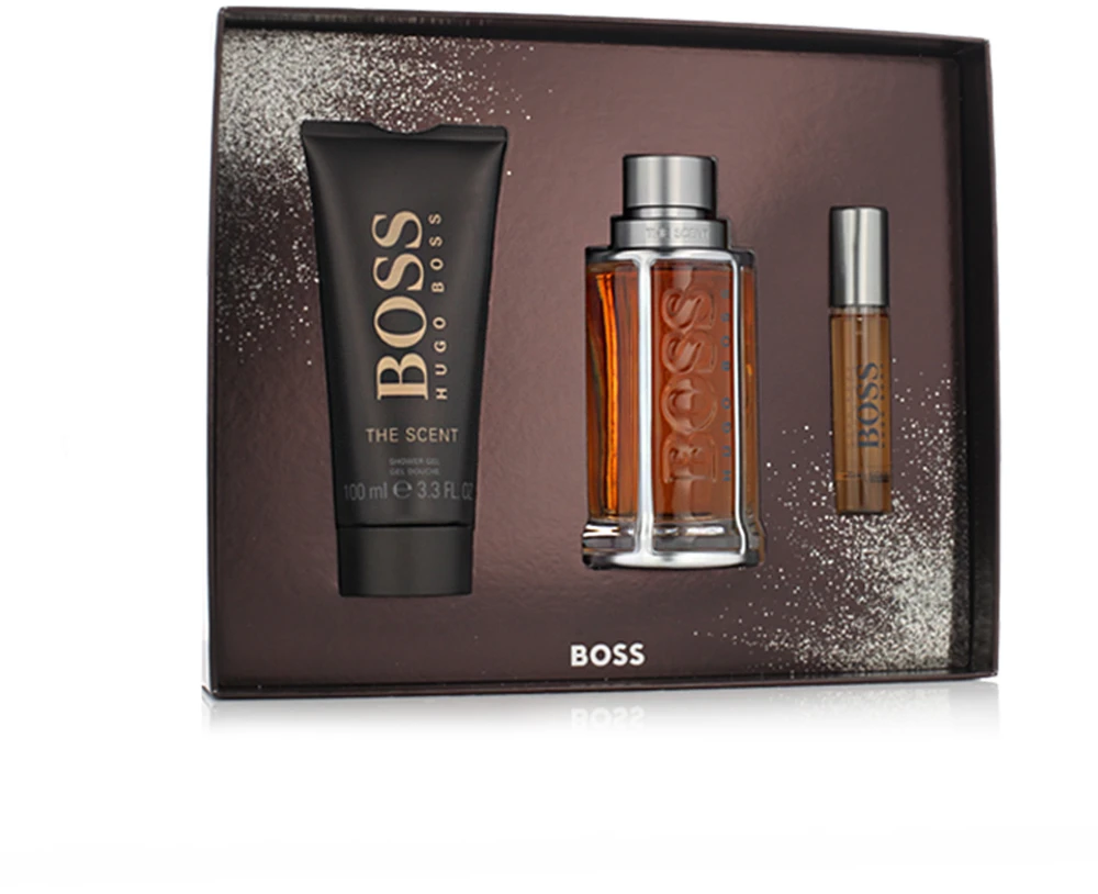 HUGO BOSS BOSS The Scent rinkinys vyrams (EDT, 100 ml + EDT, 10 ml + dušo želė, 100 ml)