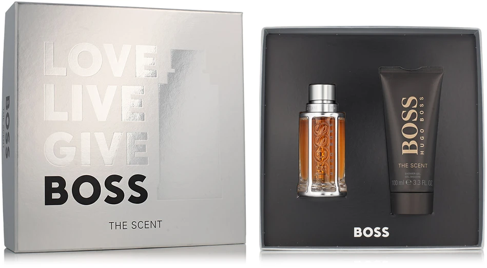 Hugo Boss Boss The Scent vyriškas tualetinis vanduo 50 ml + purškiamas gelis 100 ml dovanų rinkinys
