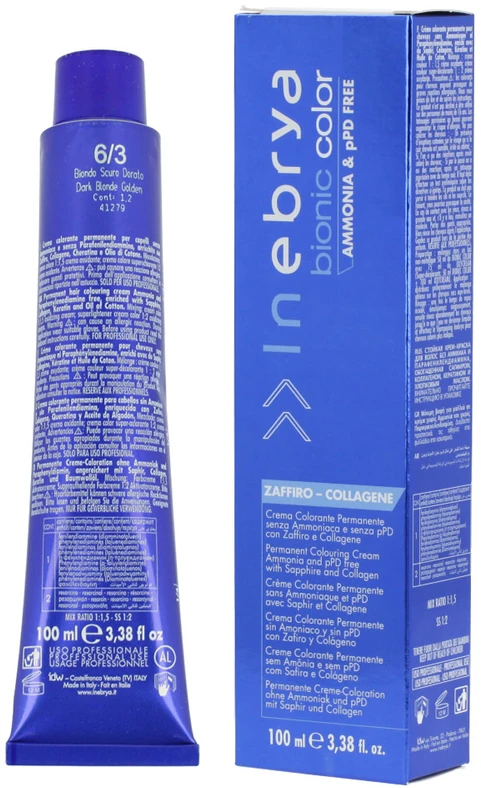 Inebrya Bionic Color Golden (6/3 Dark Skirtas šviesiems plaukams Golden) 100 ml
