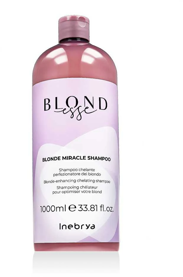 Inebrya Blondesse Skirtas šviesiems plaukams Miracle Šampūnas šampūnas šviesiems plaukams, 1000 ml