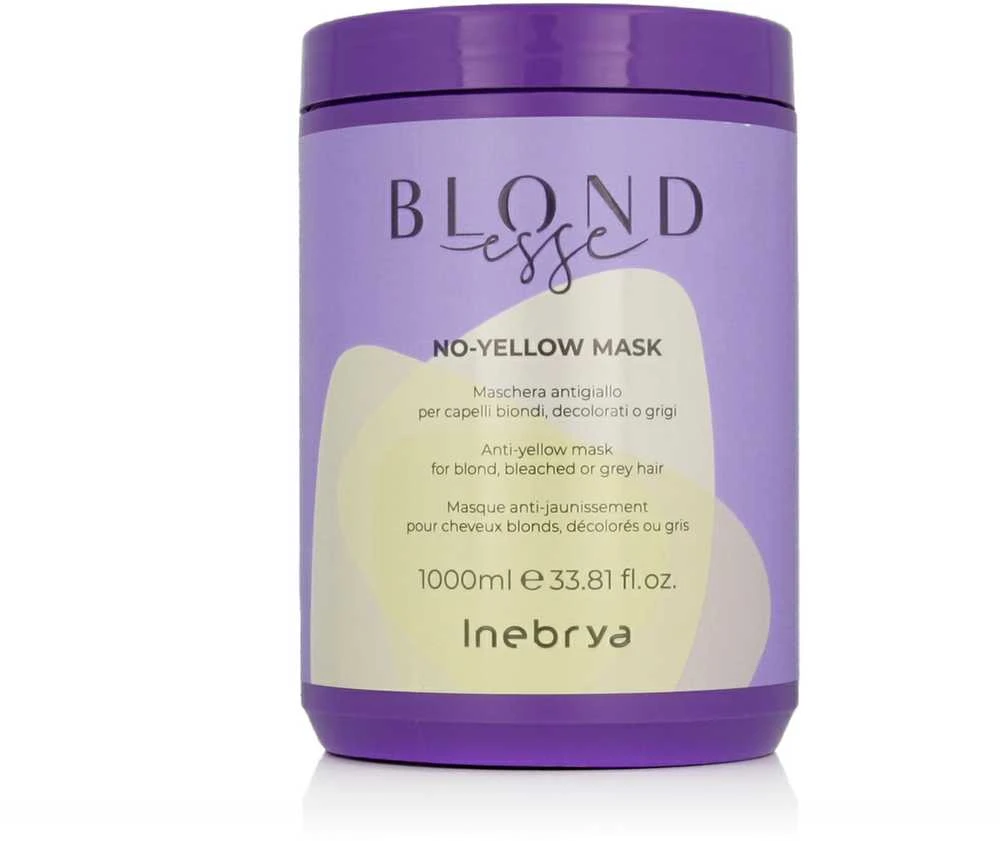 Inebrya Blondesse No Geltona Mask geltonus tonus neutralizuojanti plaukų kaukė, 1000 ml