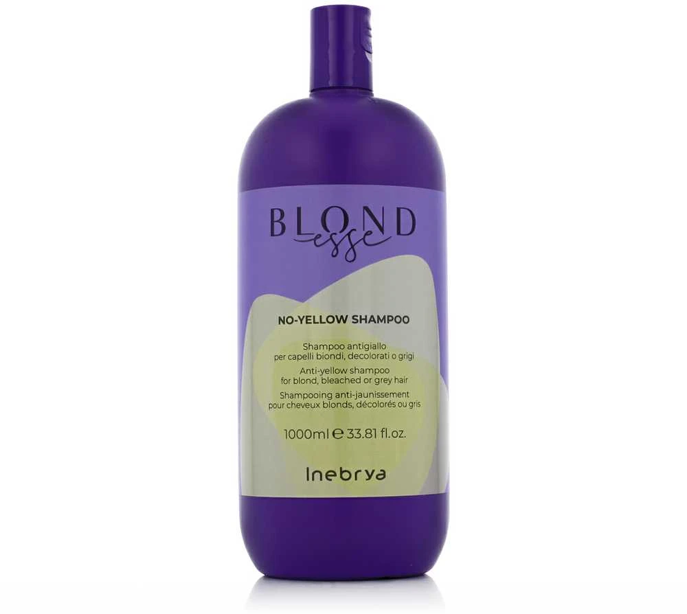 Inebrya Blondesse No Geltona Šampūnas geltonus tonus neutralizuojantis plaukų šampūnas, 1000 ml