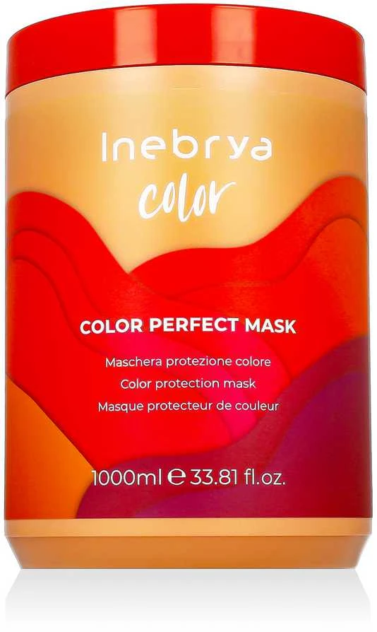 Inebrya Color Perfect Mask spalvą apsauganti kaukė dažytiems plaukams, 1000 ml