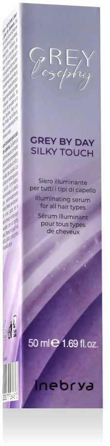 Inebrya GreyLosophy Pilkas By Day Silky Touch Serum šviesinantis serumas visų tipų plaukams, 50 ml