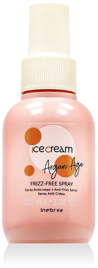 Inebrya Ice Kreminis Argan-Age Frizz-Free Purškiklis glotninamasis plaukų purškiklis, 100 ml