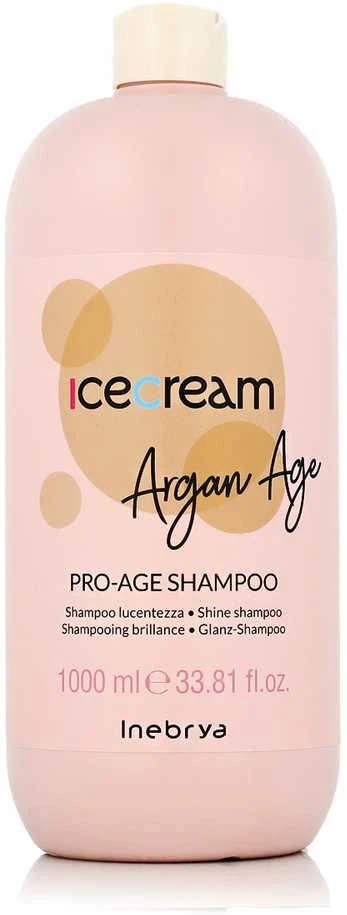 Inebrya Ice Kreminis Argan Age Pro-Age Šampūnas šampūnas su argano aliejumi, 1000 ml