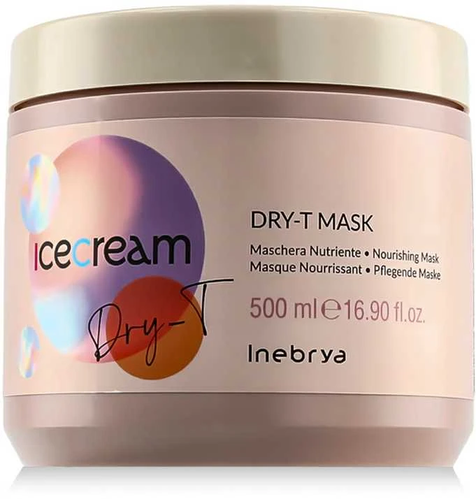 Inebrya Ice Kreminis Dry-T Mask maitinamoji plaukų kaukė, 500 ml