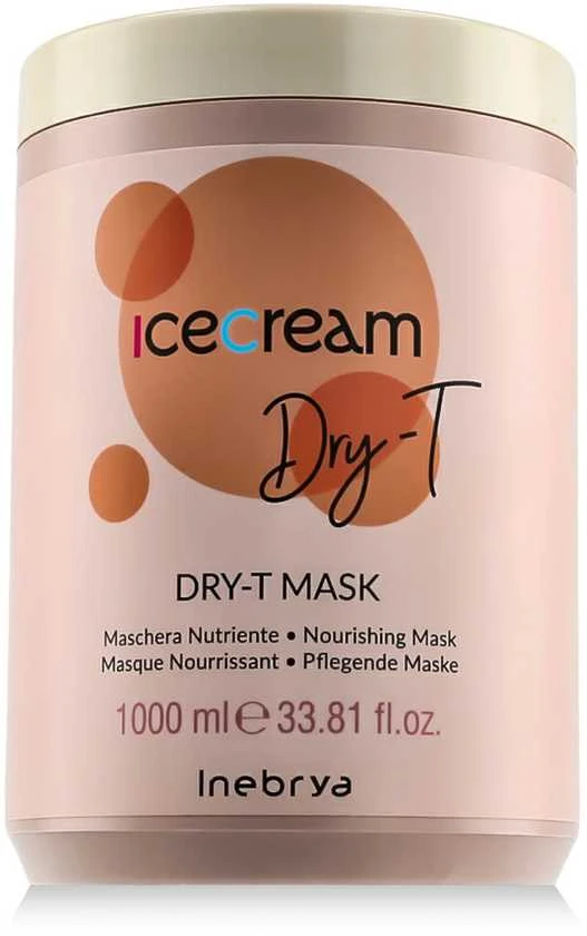 Inebrya Ice Kreminis Dry-T Mask maitinamoji plaukų kaukė, 1000 ml