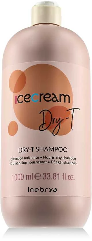 Inebrya Ice Kreminis Dry-T Šampūnas maitinamasis plaukų šampūnas, 1000 ml