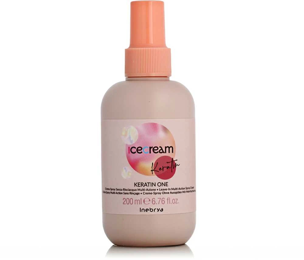 Inebrya Ice Kreminis Keratin One Multiaction Leave-In Purškiklis daugiafunkcinis nenuplaunamas kreminis purškiklis su keratinu, 200 ml