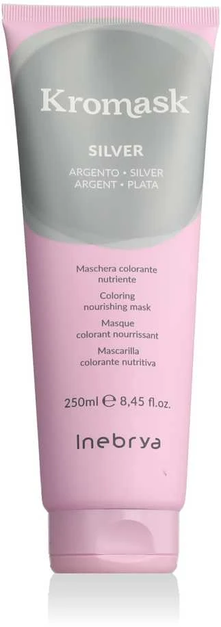 Inebrya Kromask Coloring maitininantis Mask Sidabrinis dažanti maitinamoji kaukė šviesiems plaukams, 250 ml