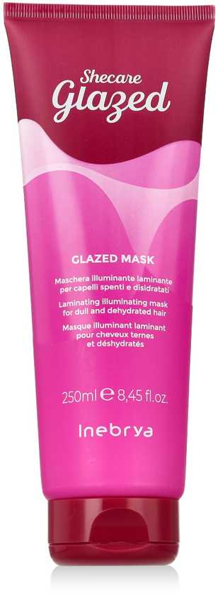 Inebrya SheCare Glazed Illuminating Laminating Mask kaukė blankiems ir sausiems plaukams, 250 ml