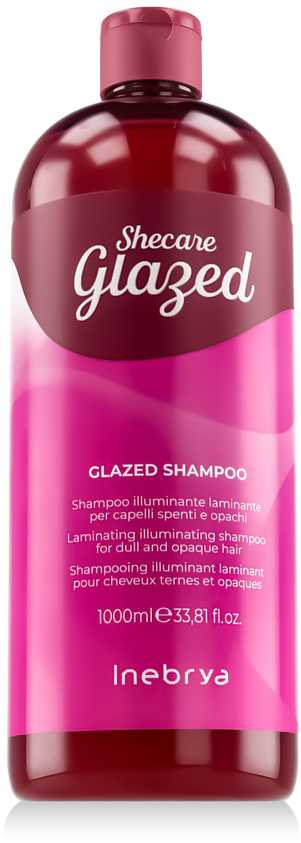 Inebrya SheCare Glazed Illuminating Laminating Šampūnas šampūnas blankiems plaukams, 1000 ml