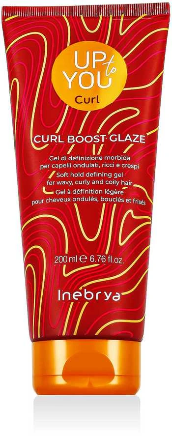 Inebrya Up To You Skirtas garbanotiems plaukams Boost Glaze formavimo gelis garbanotiems / banguotiems plaukams, 200 ml