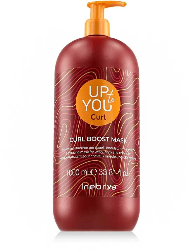 Inebrya Up To You Curl Boost Mask drėkinanti kaukė garbanotiems / banguotiems plaukams, 1000 ml
