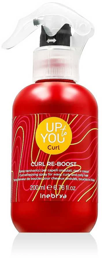 Inebrya Up To You Curl Re-Boost Purškiklis atgaivinantis purškiklis garbanotiems / banguotiems plaukams, 200 ml