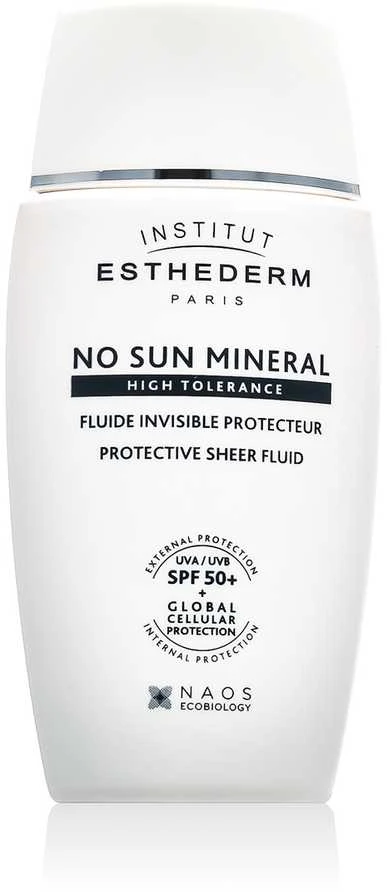 Institut Esthederm No Sun Mineral Fluid SPF 50+ apsauginis fluidas nuo saulės veidui, 40 ml