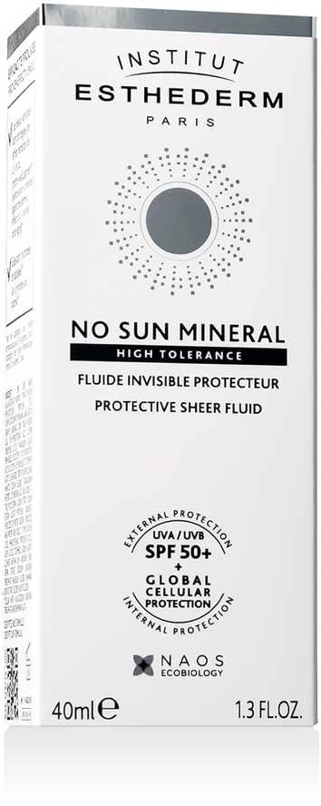 Institut Esthederm No Sun Mineral Fluid SPF 50+ apsauginis fluidas nuo saulės veidui, 40 ml