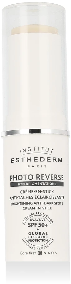 Institut Esthederm Esthederm Sun Photo Reverse Stick Nuo dėmių apsaugantis ir šviesinantis kremas nuo saulės su labai aukšta Spf 50+ 10g