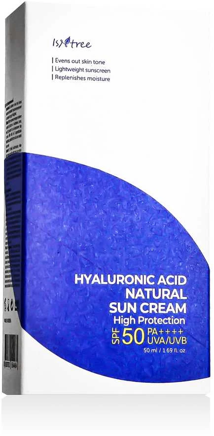 Isntree Hyaluronic Acid Natural Sun Kreminis SPF50+ veido kremas nuo saulės, 50 ml