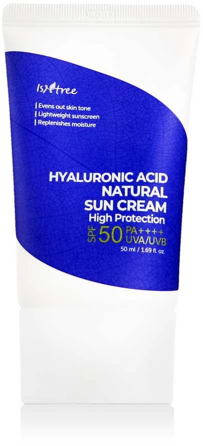 Isntree Hyaluronic Acid Natural Sun Kreminis SPF50+ veido kremas nuo saulės, 50 ml