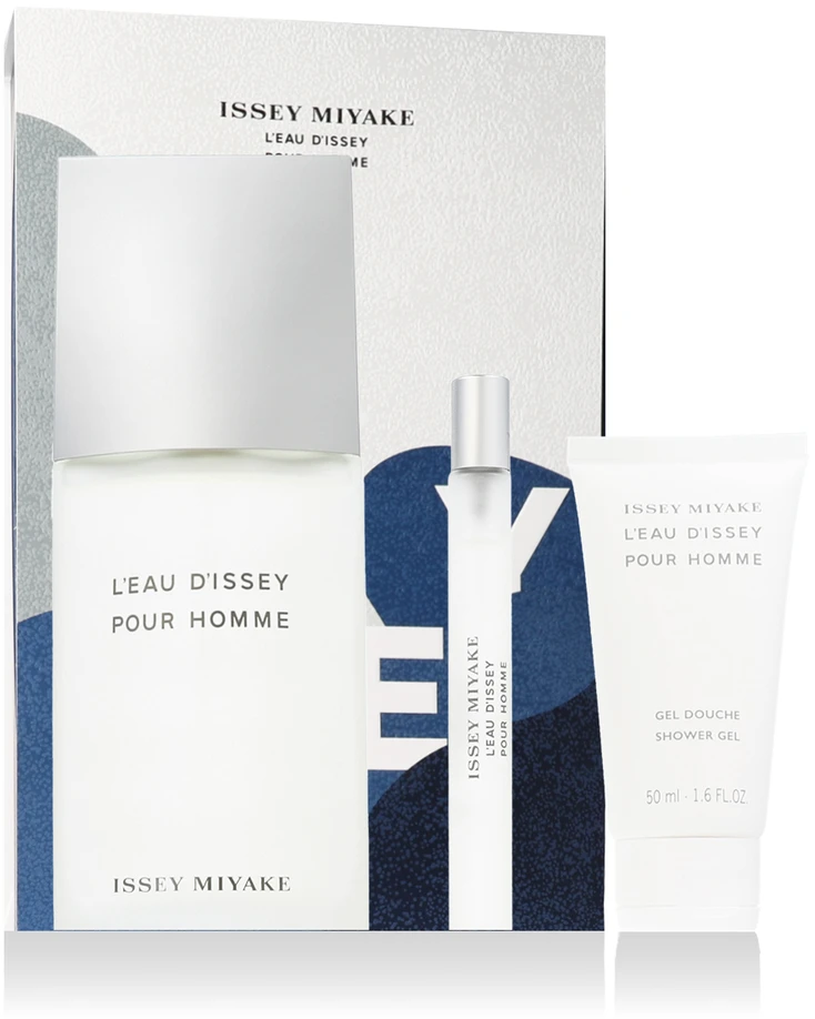Issey Miyake L'Eau D'Issey Pour Homme EDT rinkinys vyrams (EDT 125 ml + EDT 10 ml + Dušo želė 50 ml)