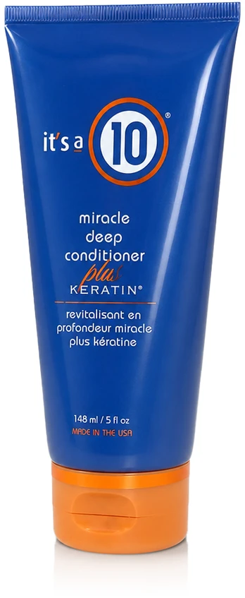 It's a 10, Miracle Deep Plus Keratin, Hair Conditioner, Minkštinantis ir glotninantis, 148 ml