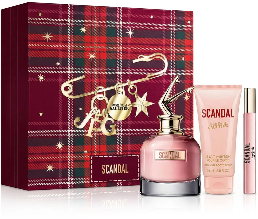 Jean Paul Gaultier Scandal rinkinys moterims (EDP, 80 ml + kūno losjonas, 75 ml + EDP, 10 ml)